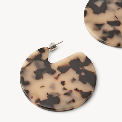 Clare Earrings in Blonde Tortoise