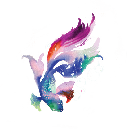 Betta Fish Tattoo Pair