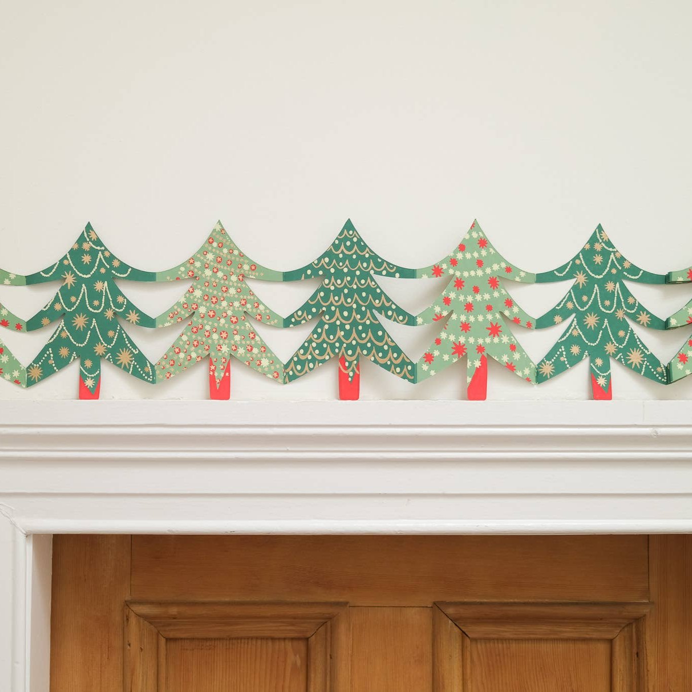 Christmas Trees Concertina Garland