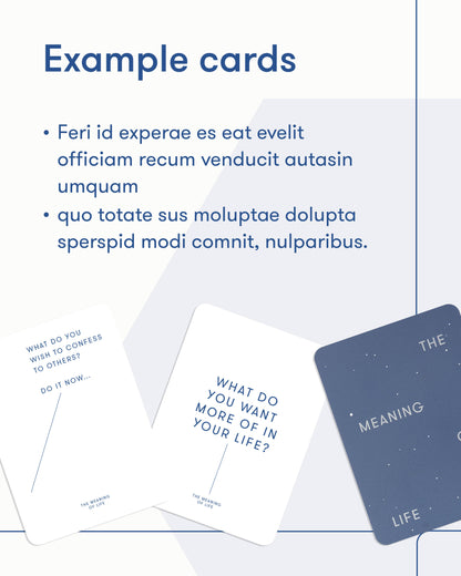 The Meaning of Life Conversation Cards