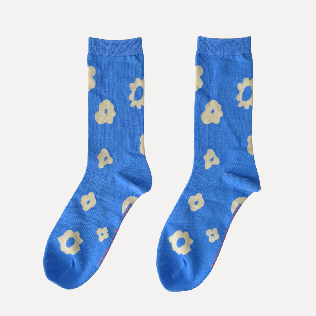 Crew Socks - Celeste in Ultramarine Blue &amp; Natural