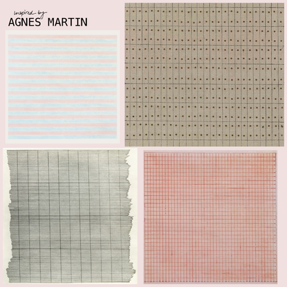 Visual Mending Embellishment Transfer - Agnes Martin