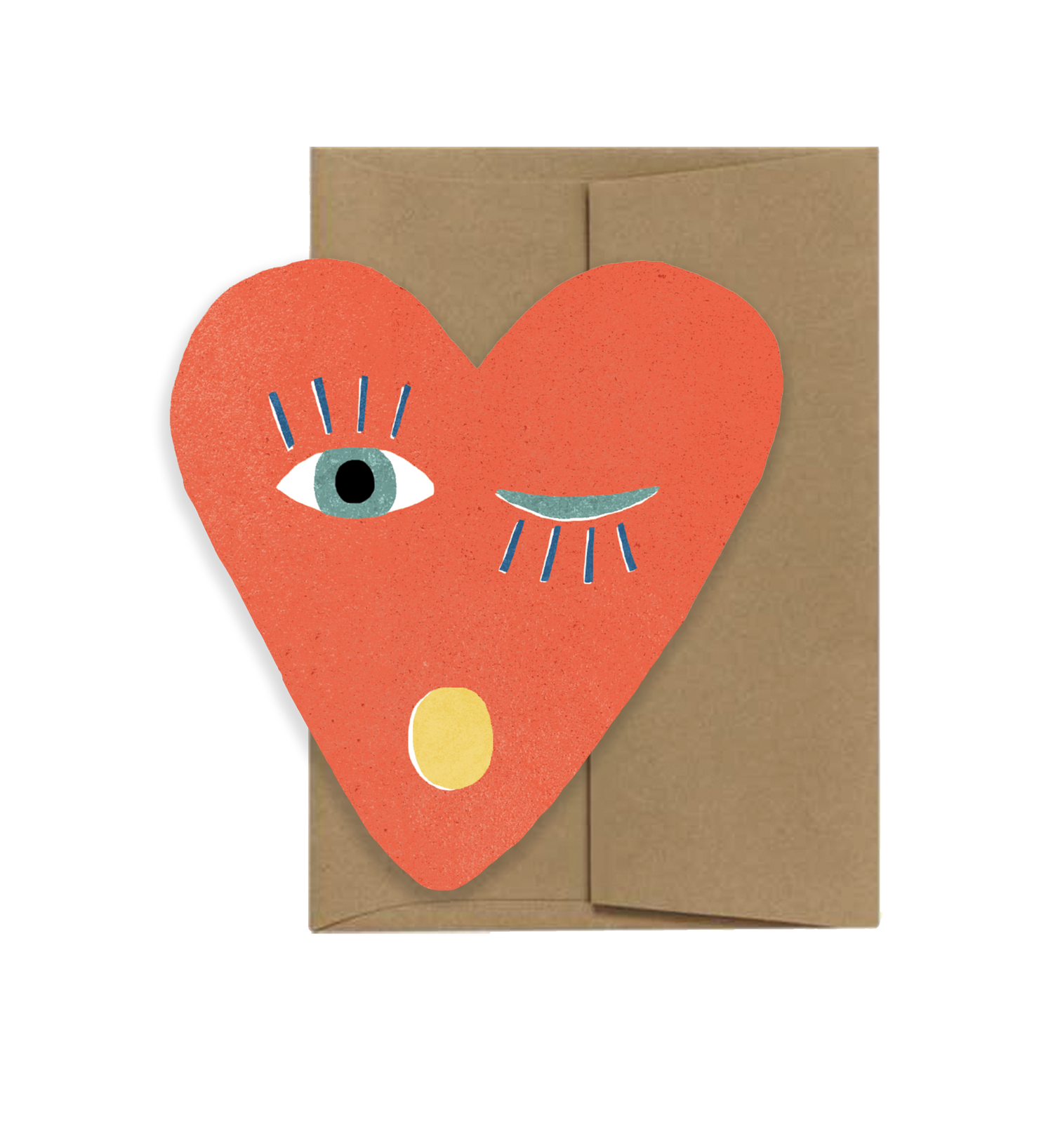 Heart Blink - Die Cut Card