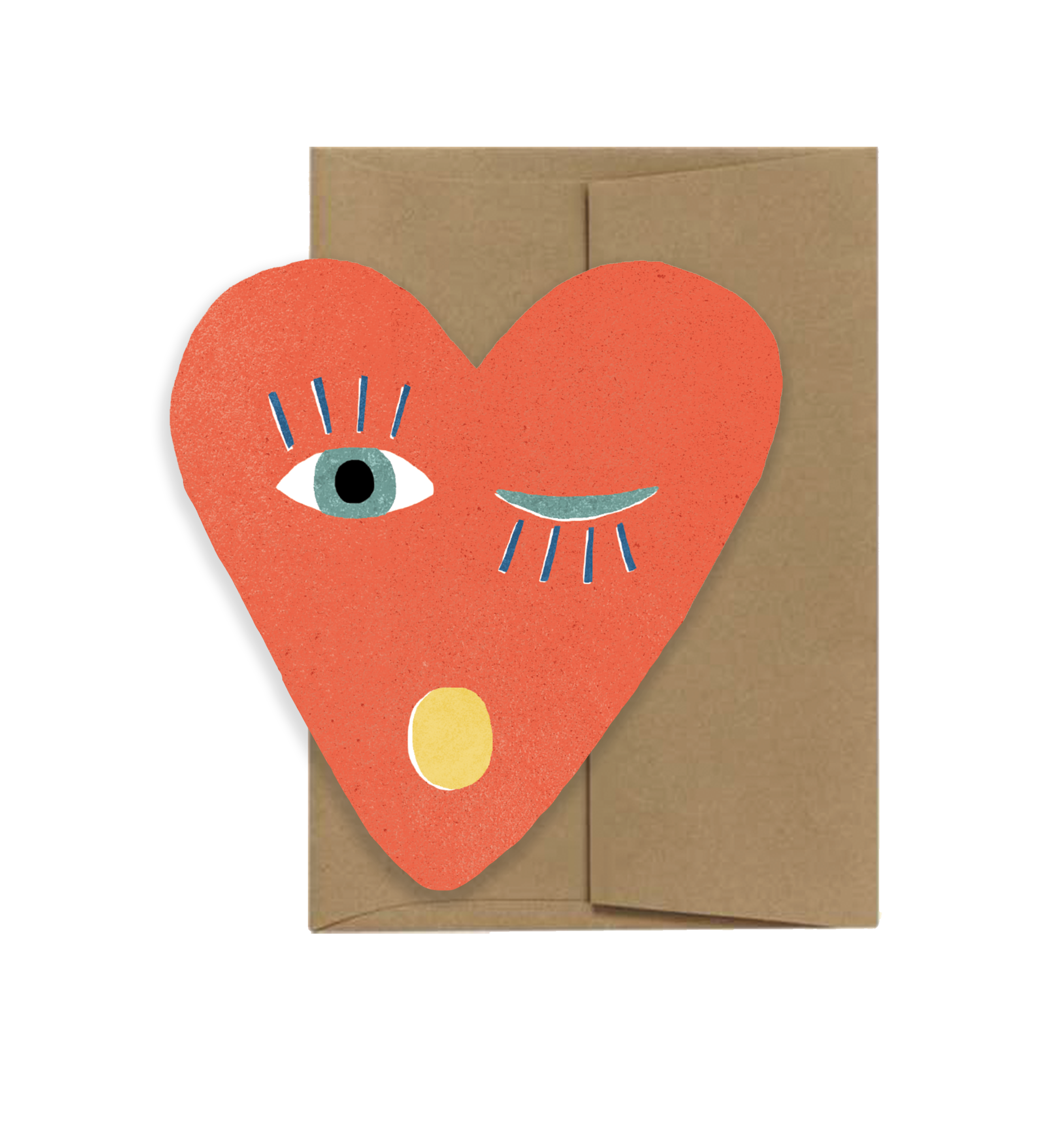 Heart Blink - Die Cut Card