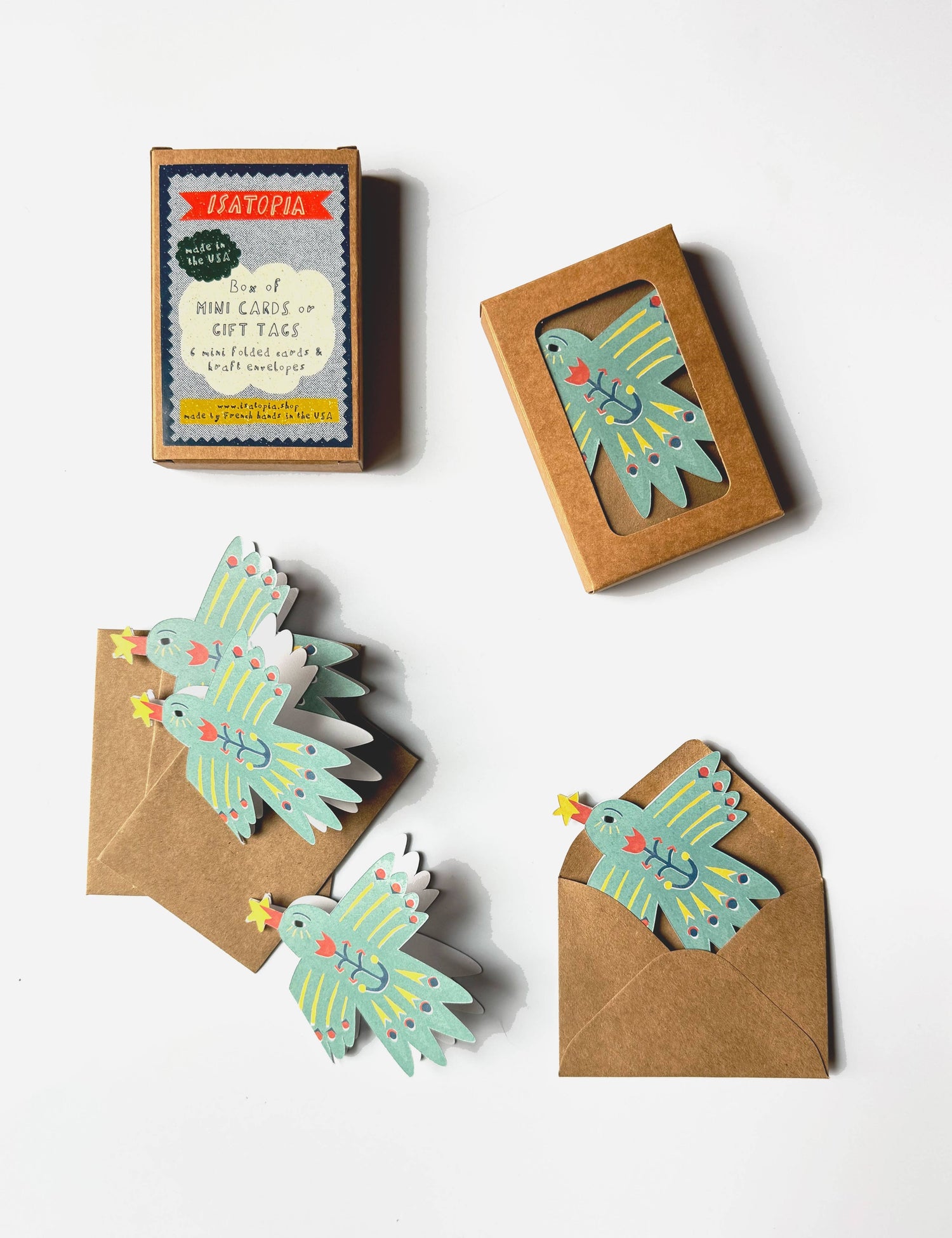 Messenger Bird Mini Cards - box of 6