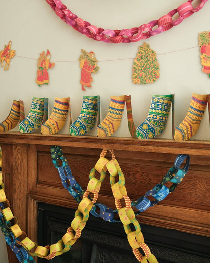 BLUE &amp; YELLOW PAPER CHAIN KIT