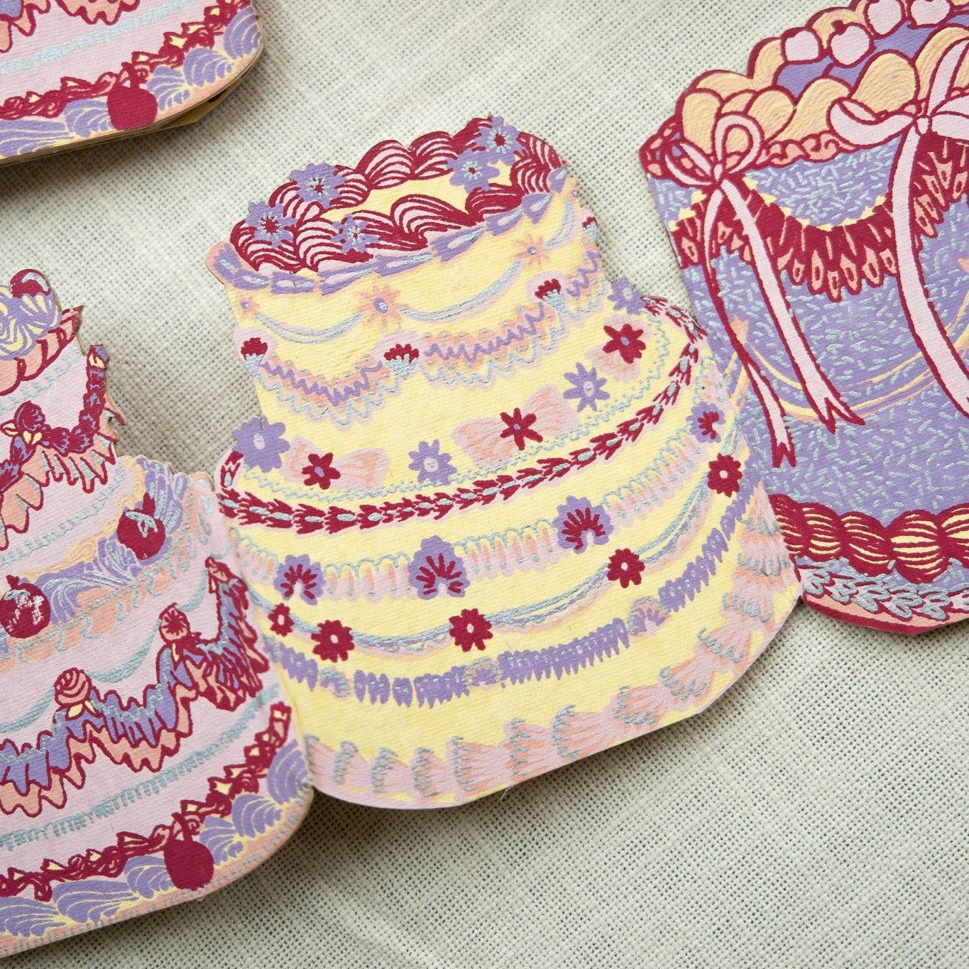 Birthday Cake Concertina Greeting Card