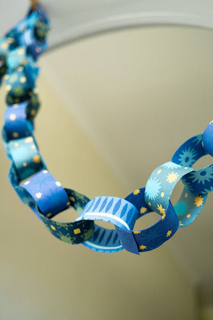 BLUE &amp; YELLOW PAPER CHAIN KIT
