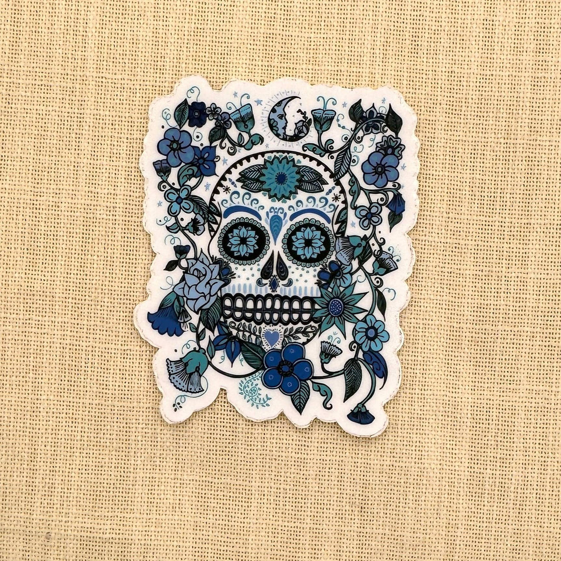 Colorful Flower Skull Sticker, USA