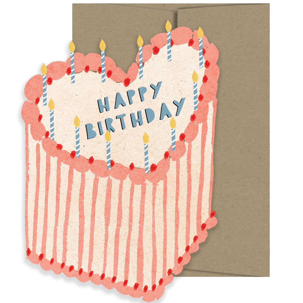 Heart Cake Birthday Collection - Die Cut Card