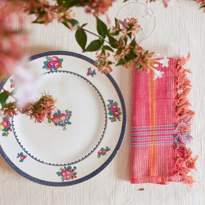Tea Towel, "Space Dye" Dusk Pink Khadi