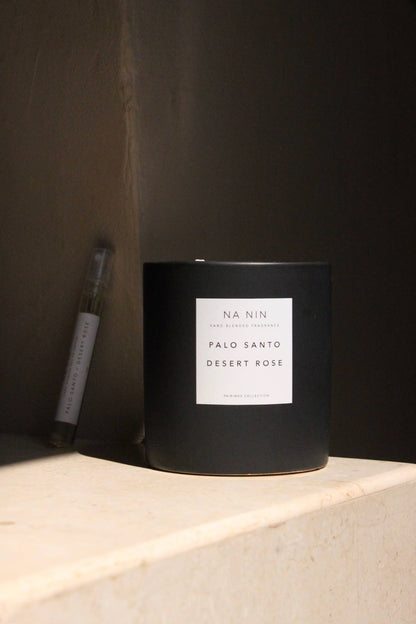 Palo Santo &amp; Desert Rose Candle / Available in Multiple Sizes