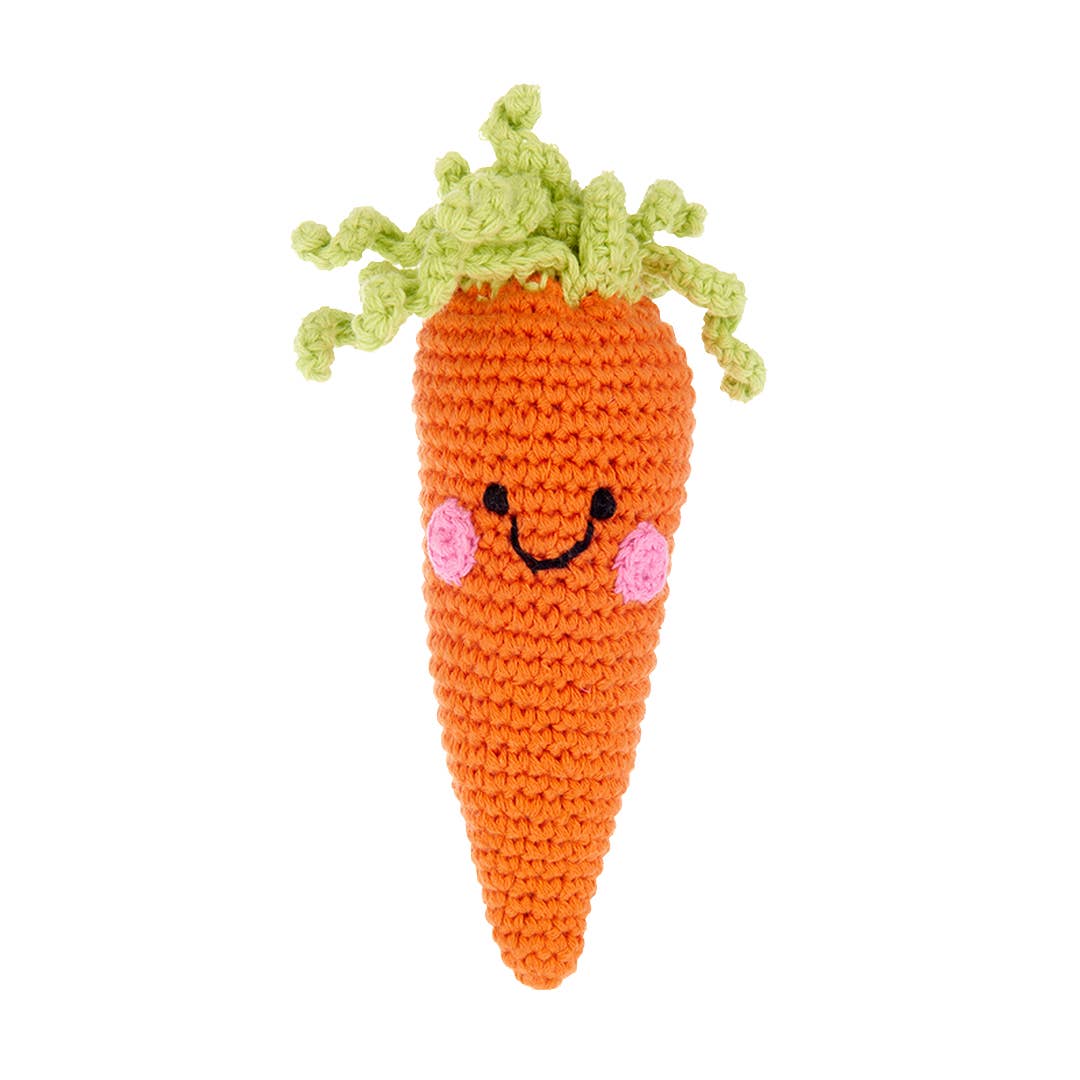 Handmade Carrot Baby Rattle