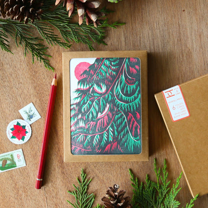 Red Cedar Sunrise Holiday Card - Boxed Set of Six