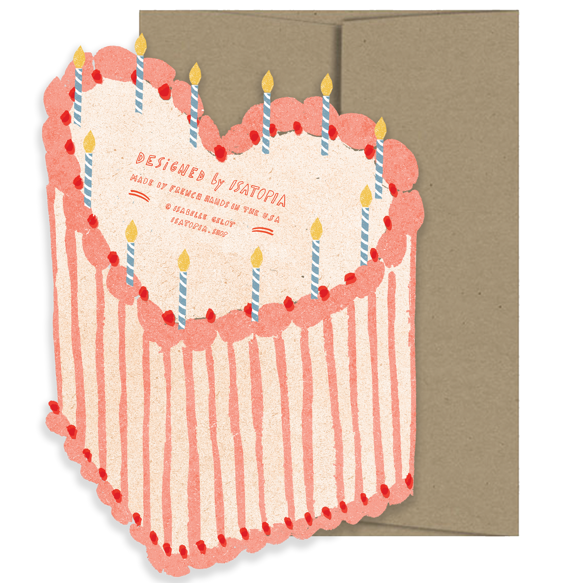 Heart Cake Birthday Collection - Die Cut Card