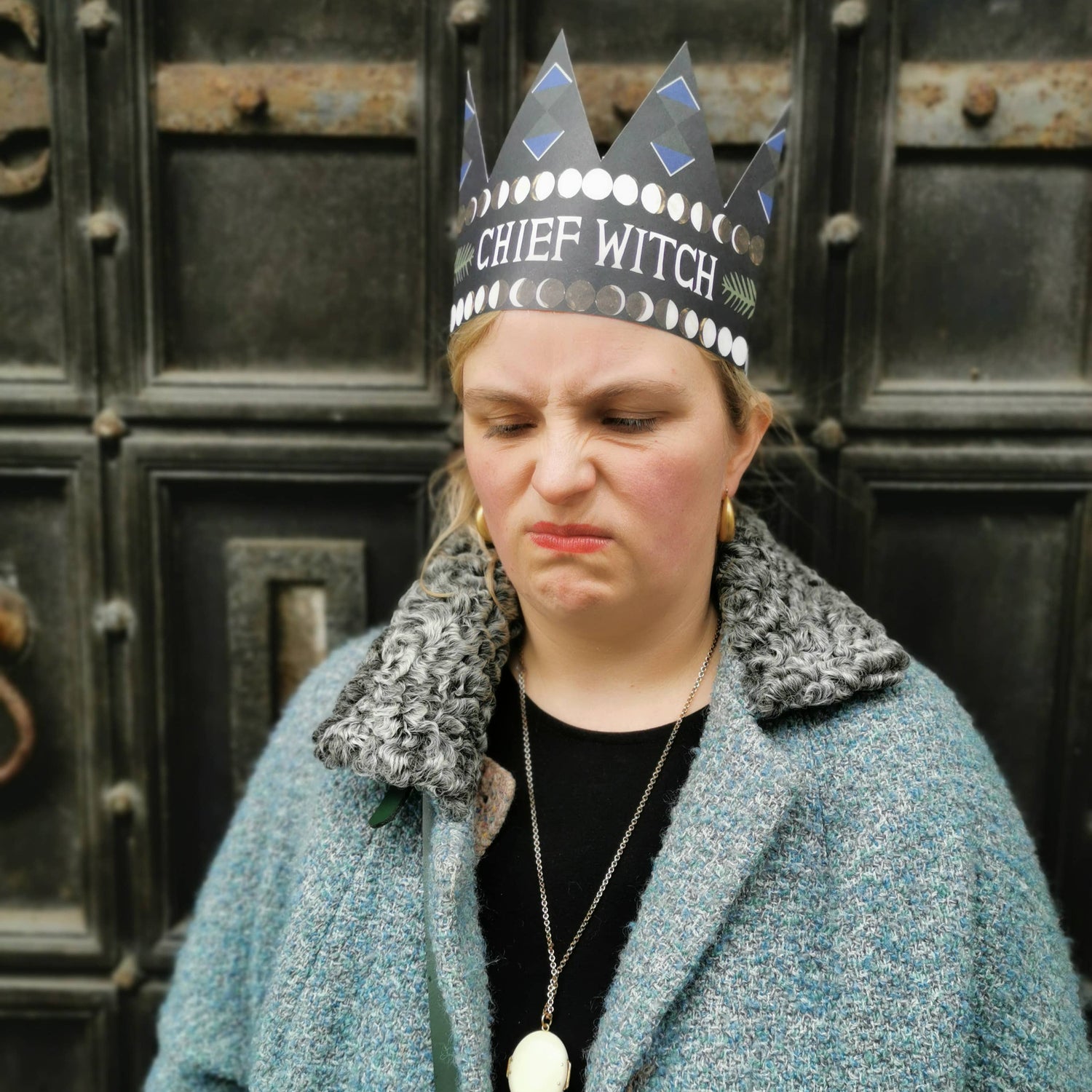 Chief Witch Party Hat Card