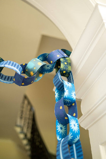BLUE &amp; YELLOW PAPER CHAIN KIT