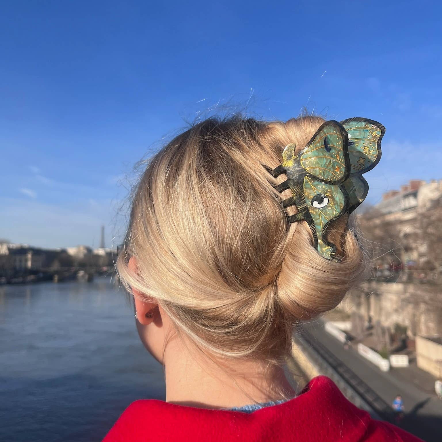 Luna Moth Claw Hair Clip