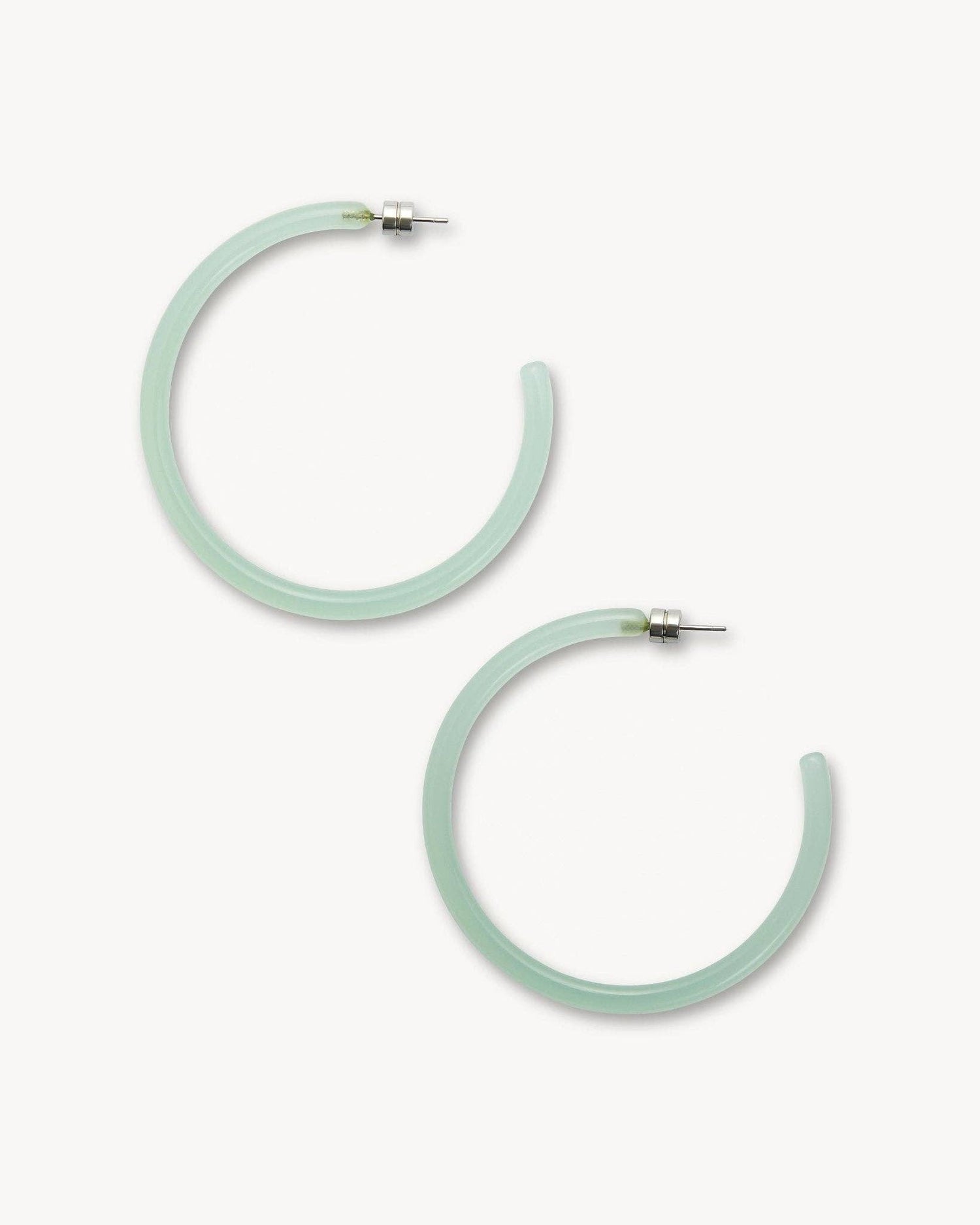 Large Hoops in Sea Glass