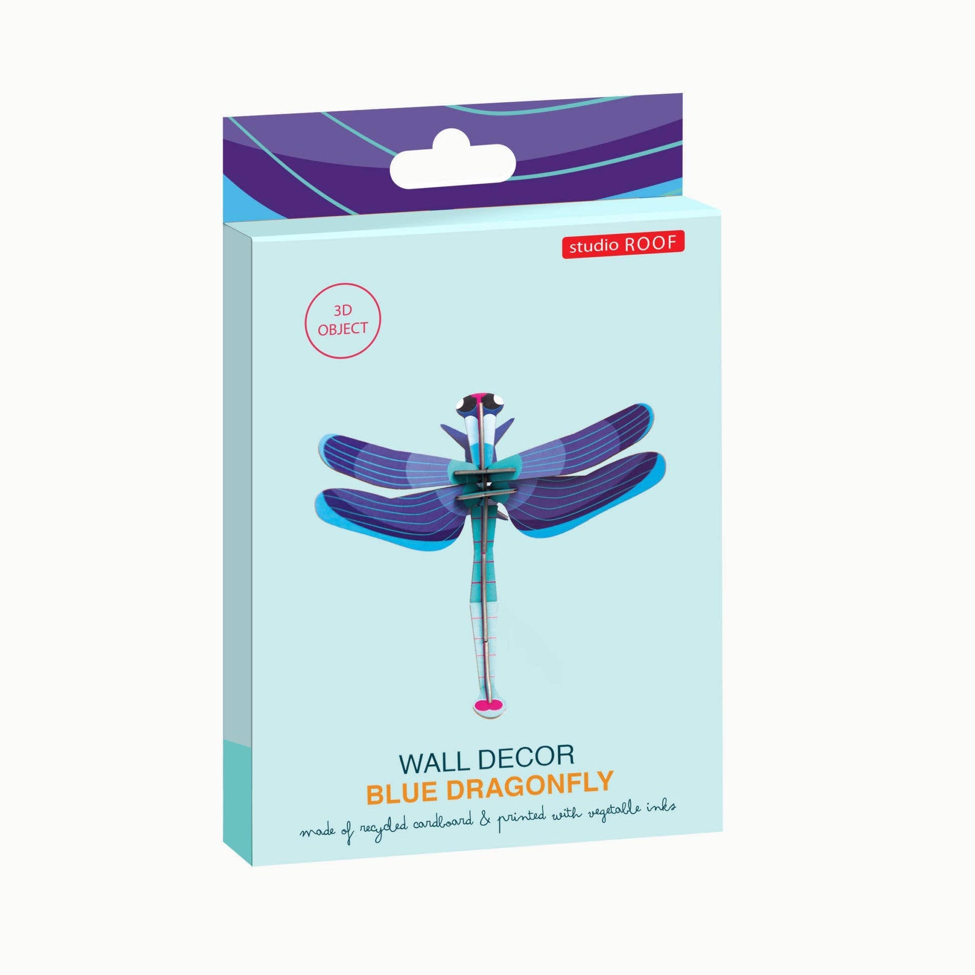 Sapphire Dragonfly 3D Wall Art