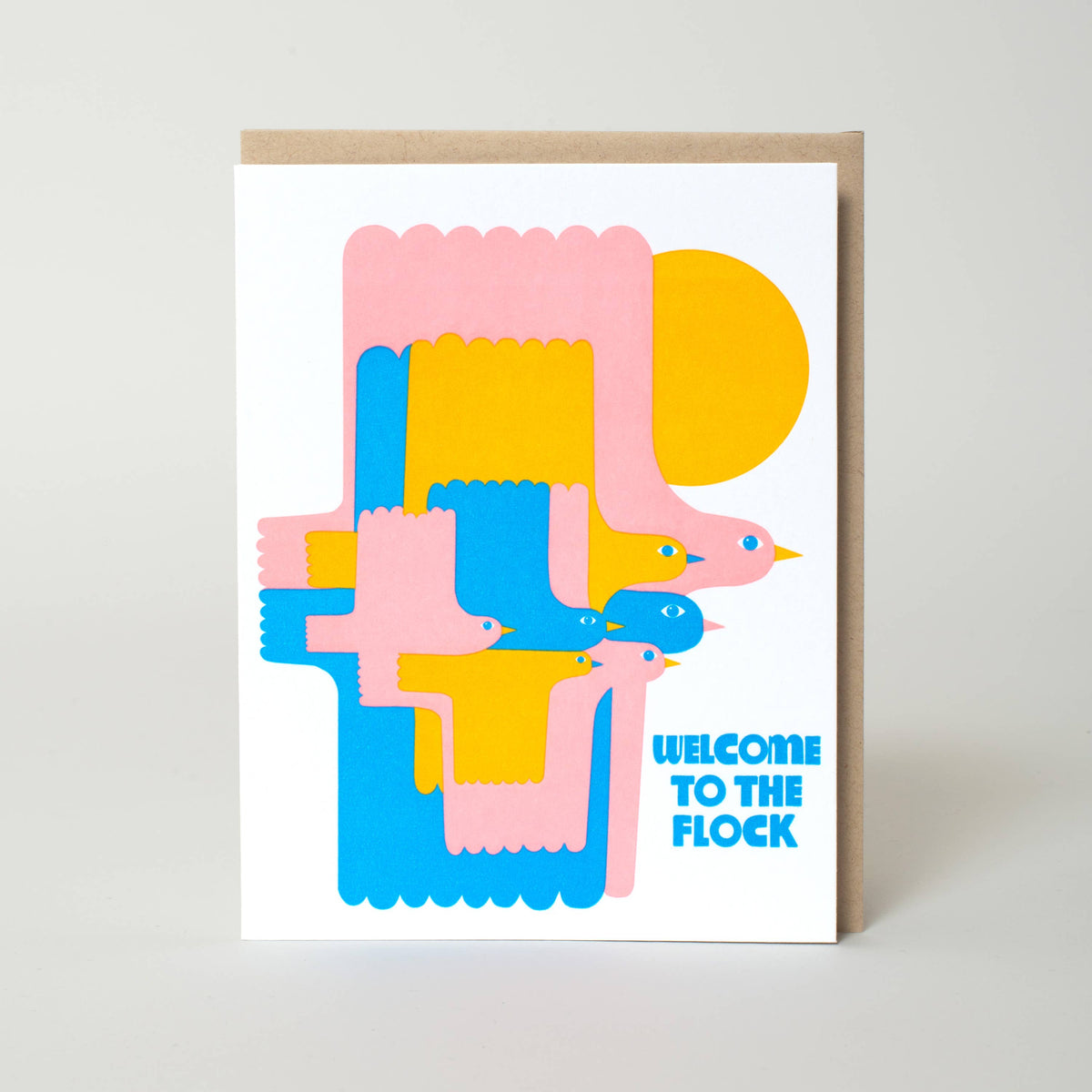 Bird Flock New Baby Card