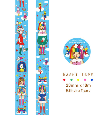 Rainbow World Washi Tape