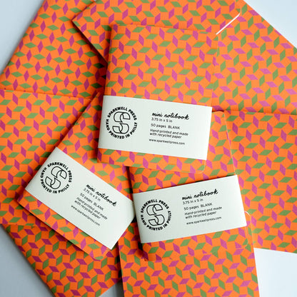 Box Pattern Mini Notebook - Pink