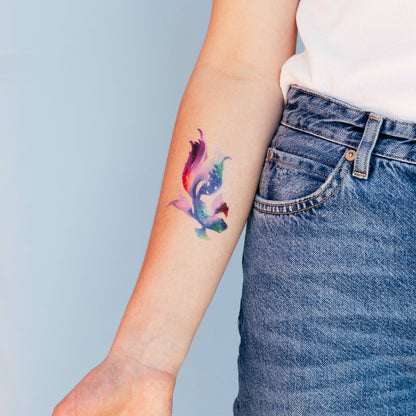 Betta Fish Tattoo Pair