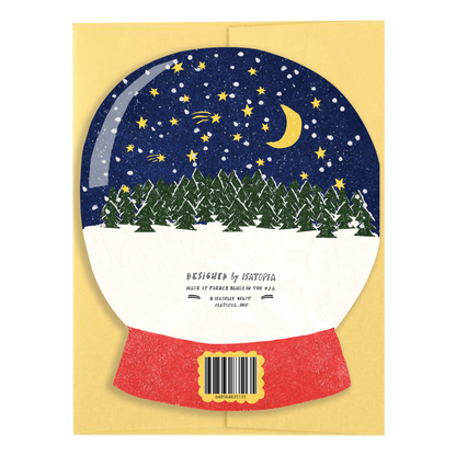 Merry &amp; Bright Snow Globe - Die Cut Card