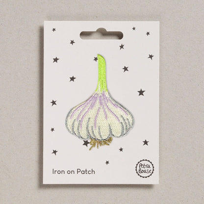 Garlic Embroidered Iron On Patch