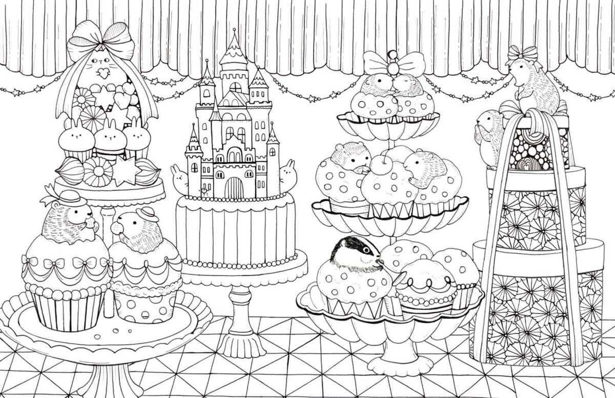A Million Kawaii Cuties Coloring Book