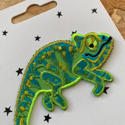 Chameleon Iron-On Embroidered Patch