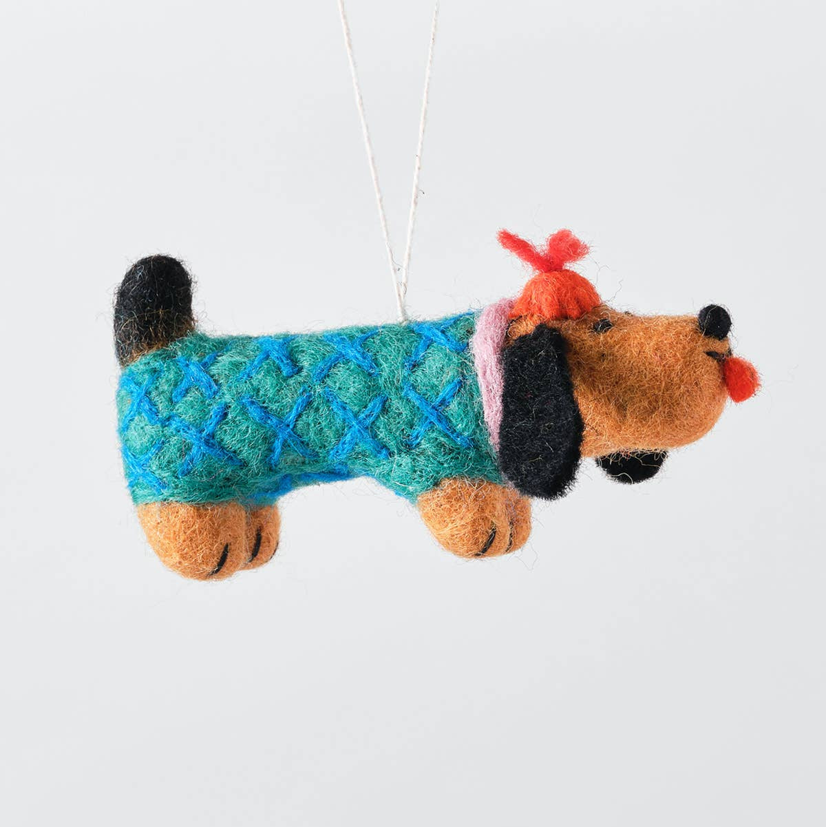 Wiener Dog Felt Ornament