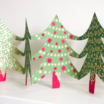 Christmas Trees Concertina Garland