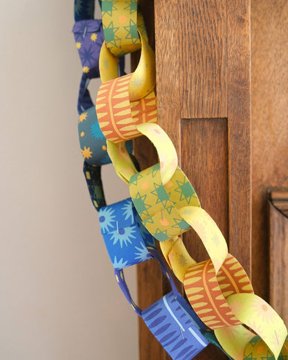 BLUE &amp; YELLOW PAPER CHAIN KIT