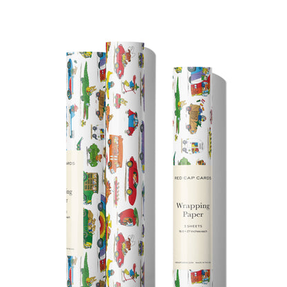 Richard Scarry Busytown Cars Wrapping Paper