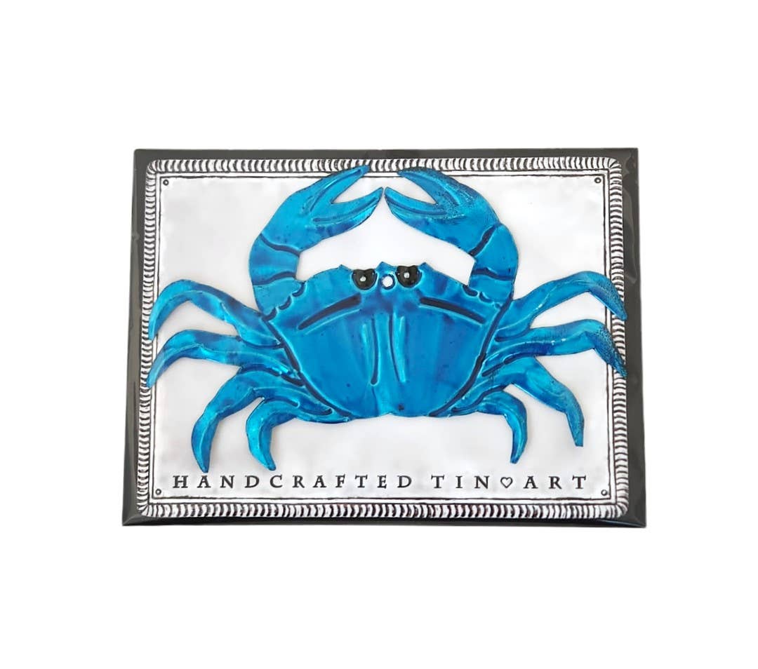 Tin Blue Crab Ornament