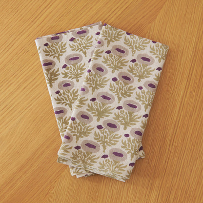 Rumi Block-Printed Napkin (Plum)