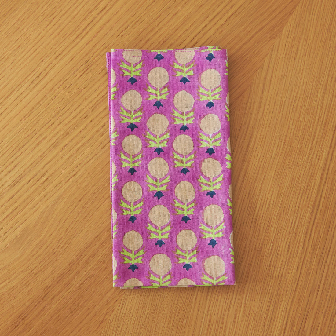 Kesya Block-Printed Napkin (Fuchsia)