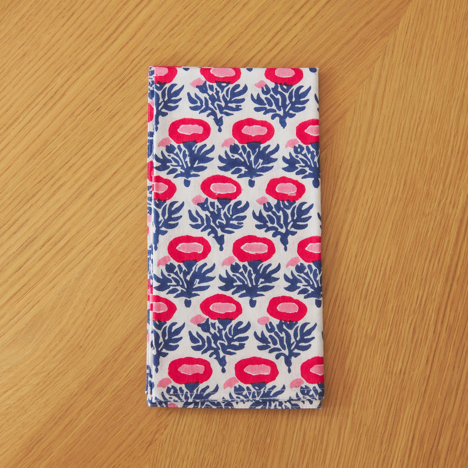 Rumi Block-Printed Napkin (Red)