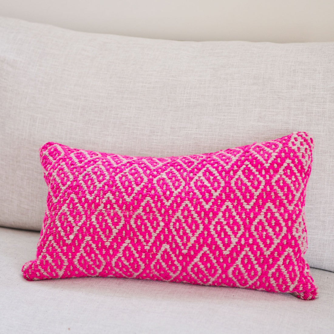 Woven Frazada Lumbar Pillow Cover