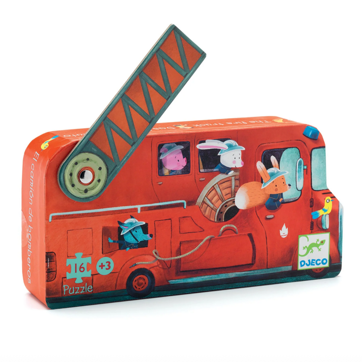 Fire Truck 16pc Silhouette Mini Jigsaw Puzzle
