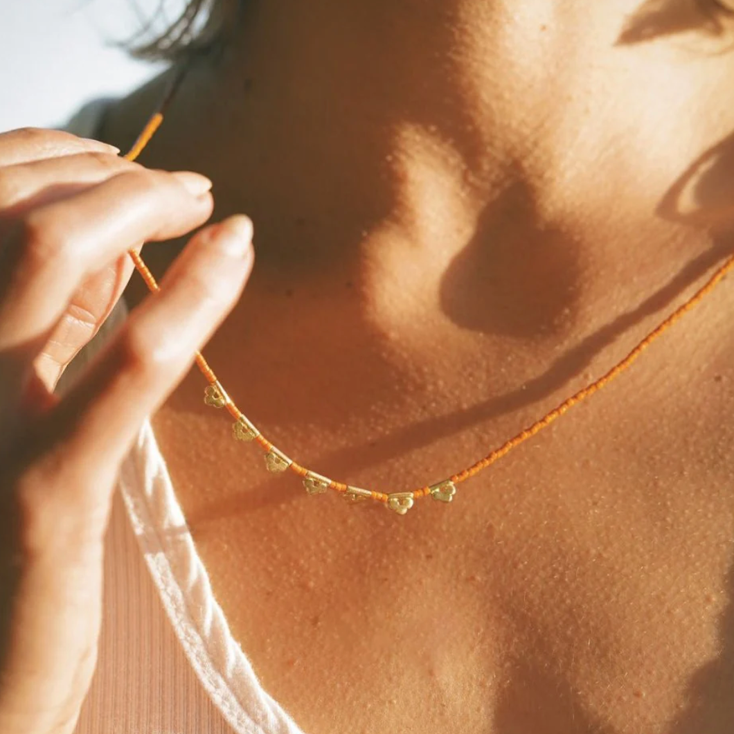Lucky Loop Necklace - Persimmon