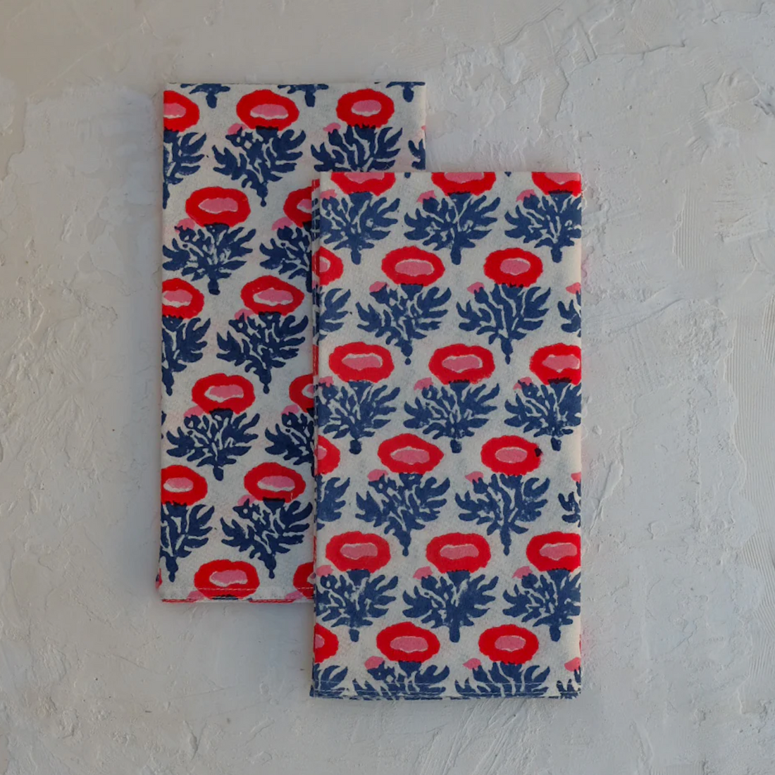 Rumi Block-Printed Napkin (Red)