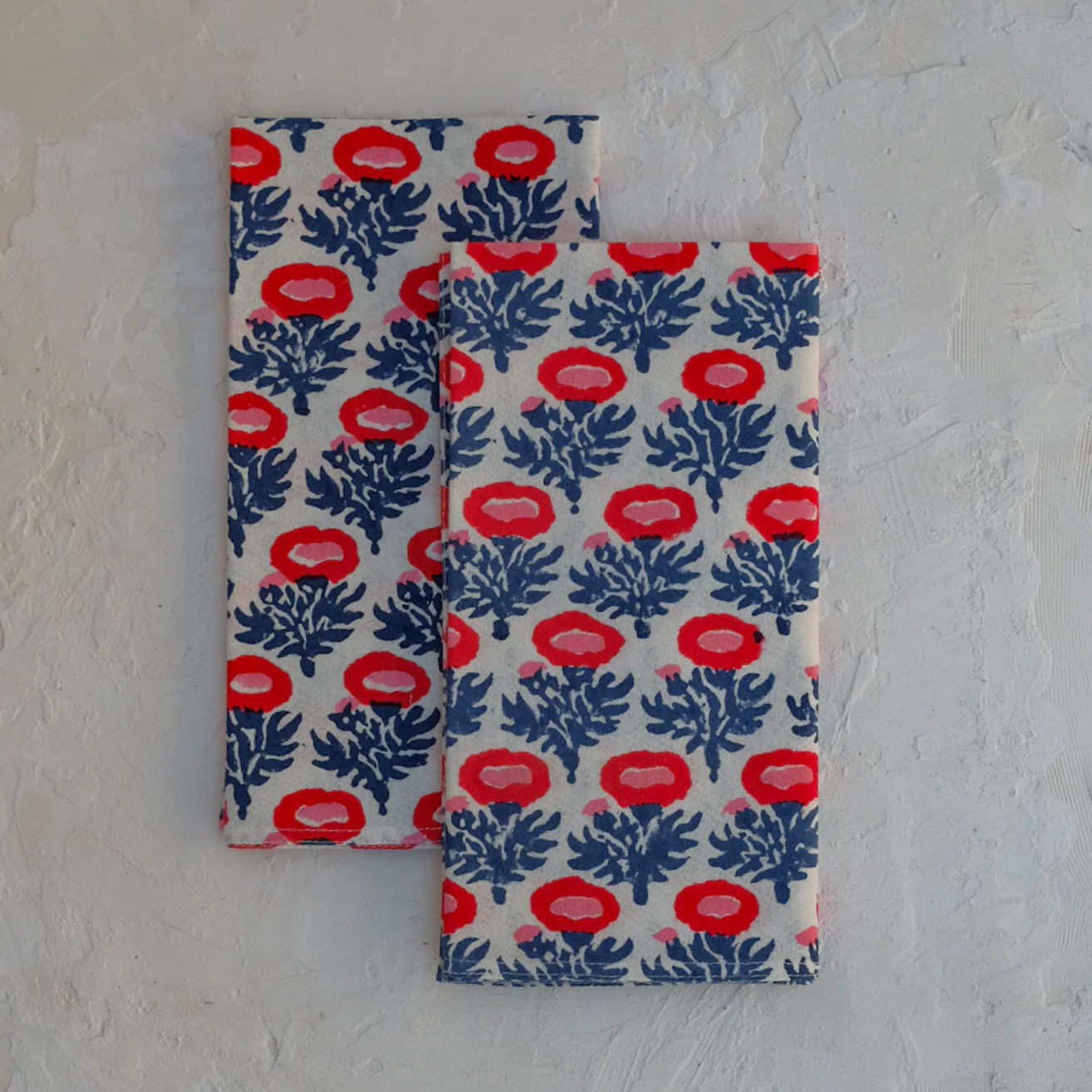 Rumi Block-Printed Napkin (Red)