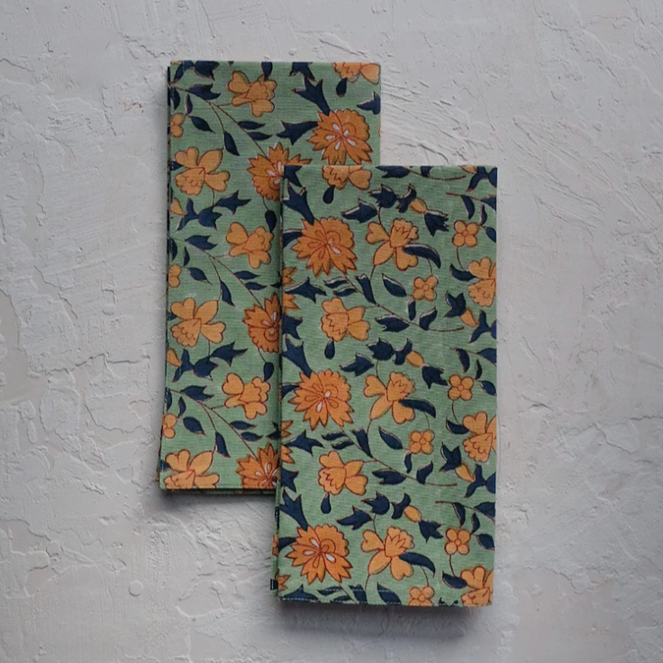 Noor Block-Printed Napkin (Sage)