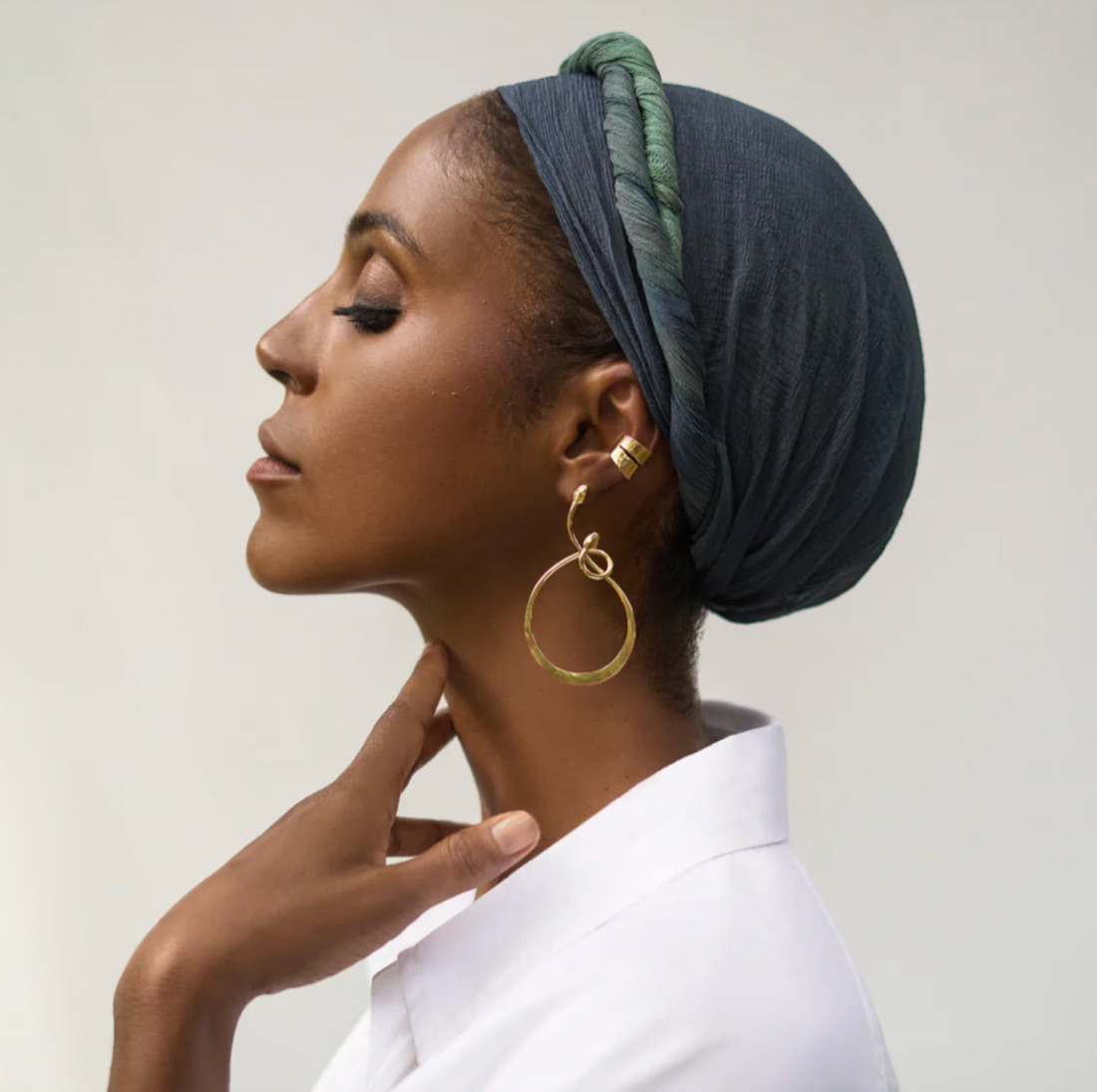 Serpent Flame Earrings - Medium Bronze