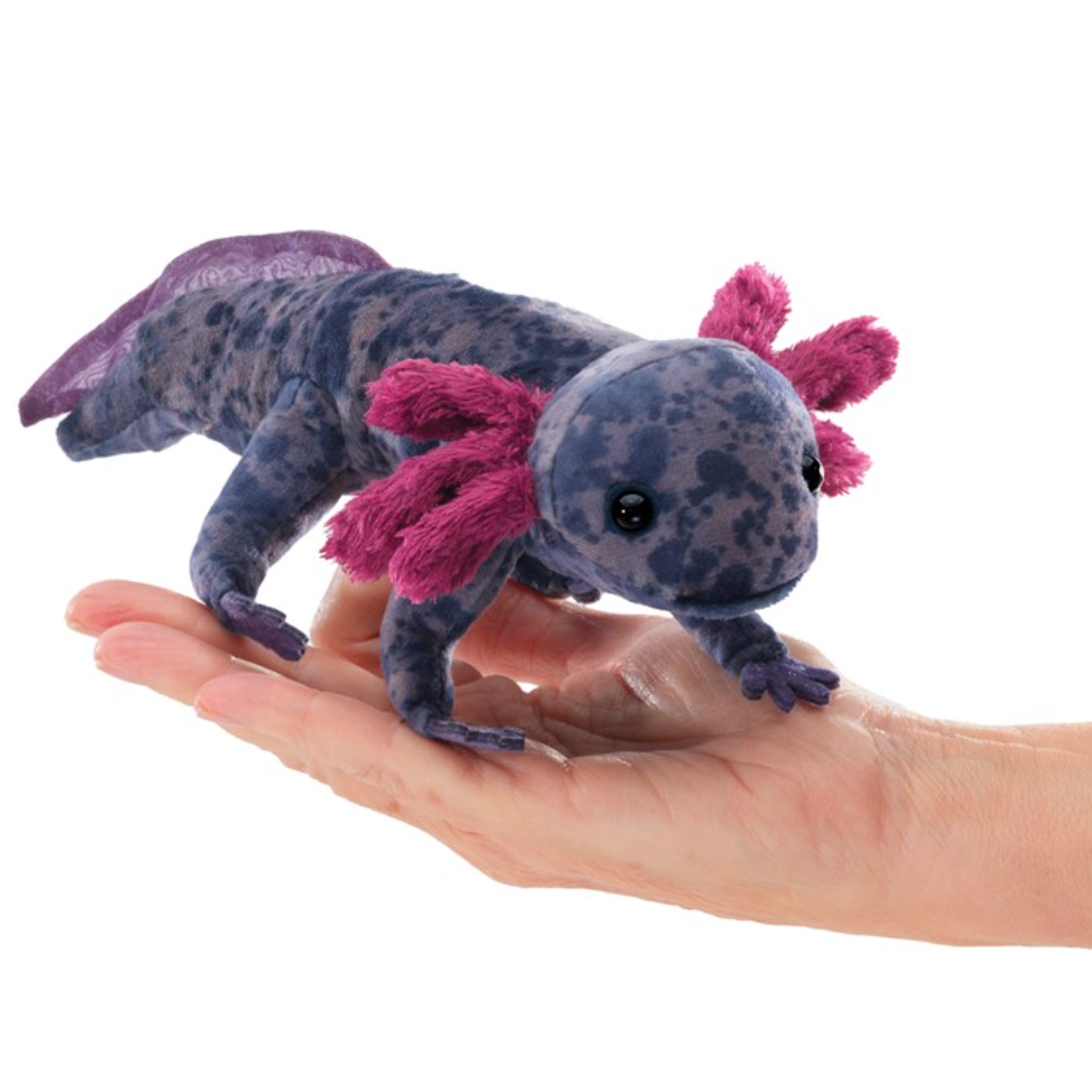 Black Axolotl Finger Puppet