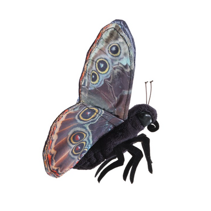 Blue Morpho Butterfly Finger Puppet