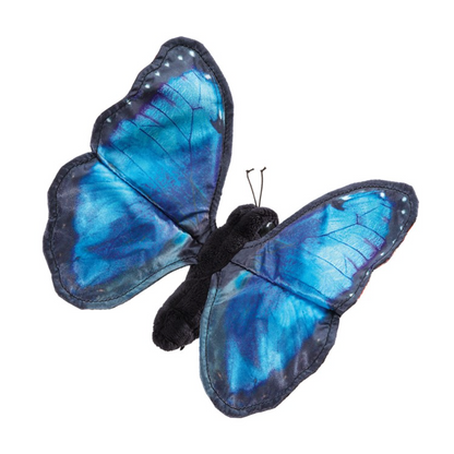 Blue Morpho Butterfly Finger Puppet